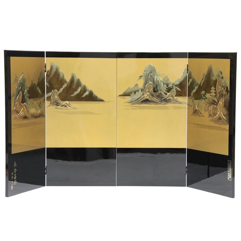 30号 黄金 屏風 山水