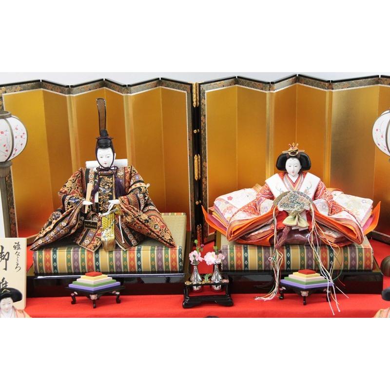 アウトレット品 雛人形五人三段飾り 五人飾りセット 草園 金沢箔セット