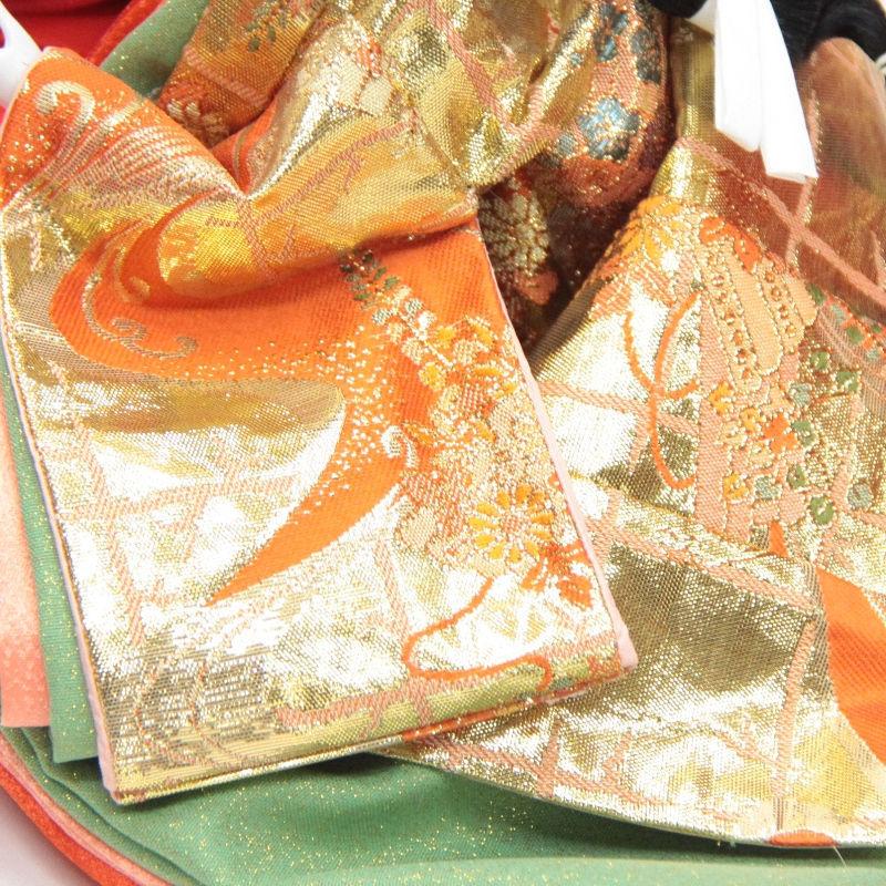 三段五人飾り ひな人形 正絹 有松絞り 桜刺繍 収納飾り 新品未使用展示品 アウトレット品 雛人形五人三段飾り 五人飾りセット 彩華セット 22a-ya