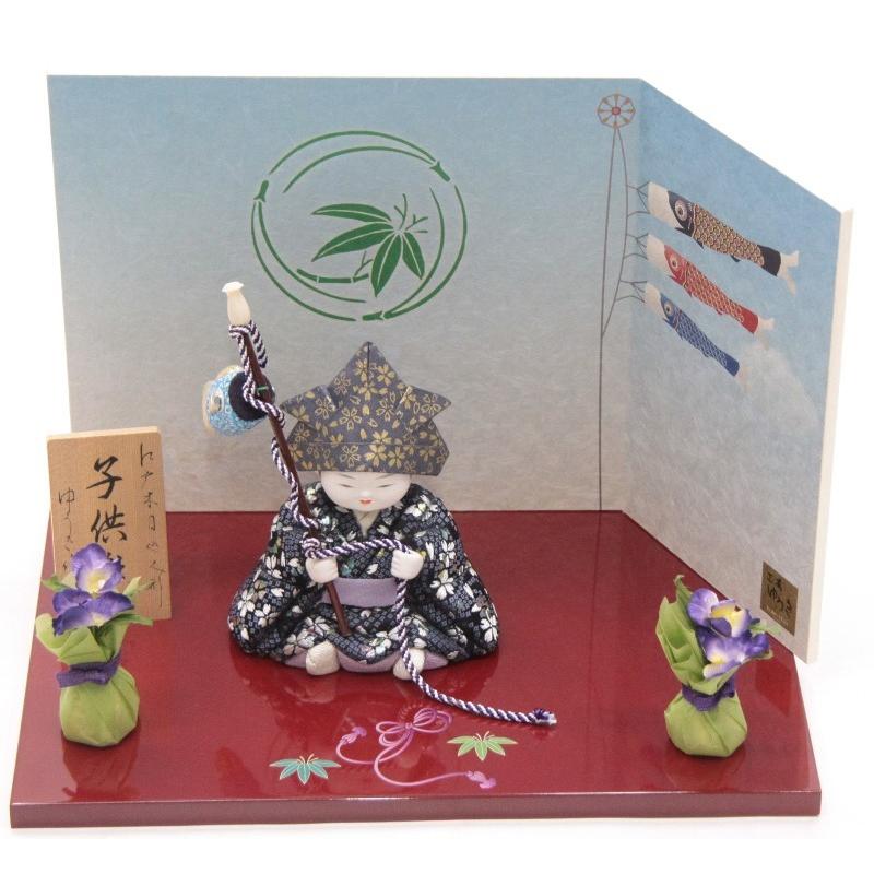 アウトレット品 五月人形木目込み人形 平飾り 子供兜22a-ya-2929