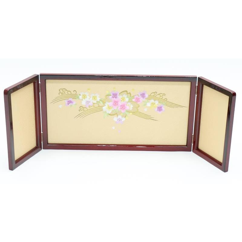 雛人形 屏風(古都桜) 焼桐