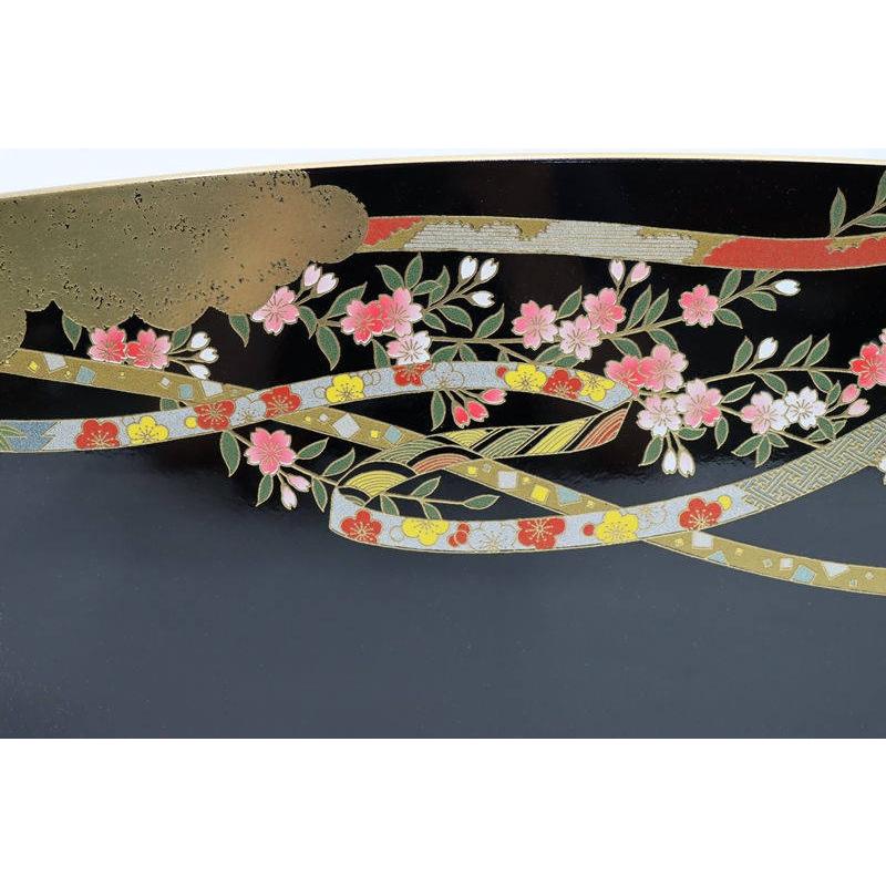 アウトレット品 雛人形 三月屏風 屏風のみ 8号 (黒)春風桜 三曲 アウトレット品 雛人形 三月屏風 屏風のみ 8号 (黒)春風桜 三曲