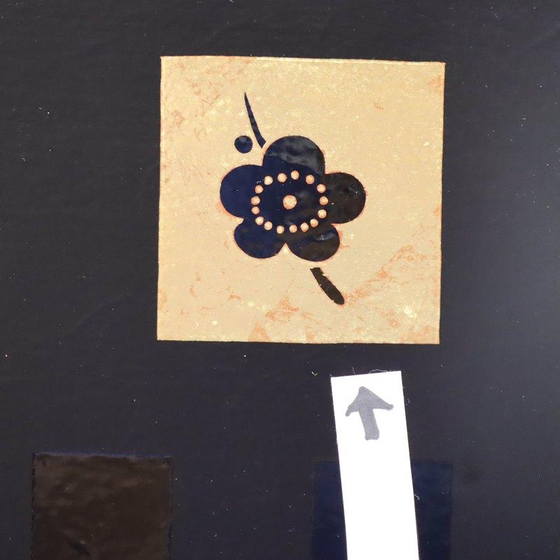 アウトレット品 屏風 屏風のみ 9号 三曲屏風 NY36-650 本漆塗 市松