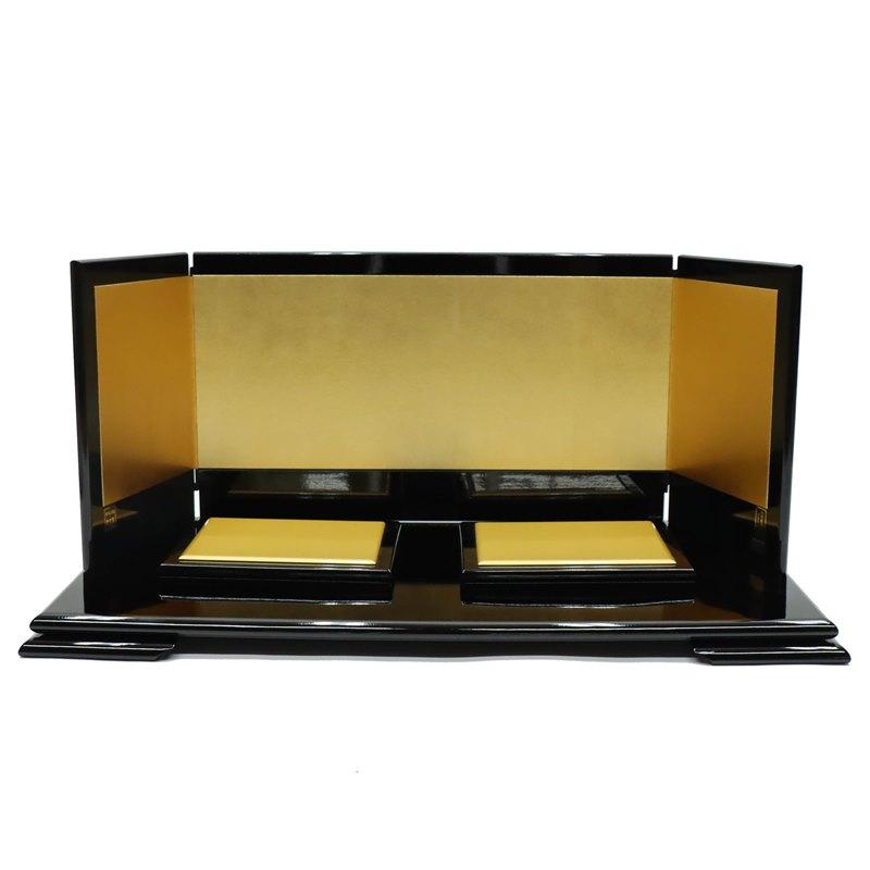 和風飾り一式（金屏風、黒塗り台、手まり3種） 楽天市場】風神 雷神 ふうじん らいじん 屏風 びょうぶ ふすま 襖 風