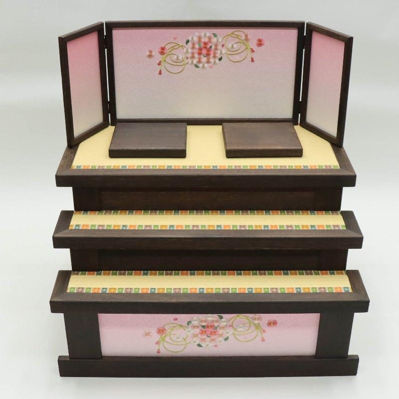 75 5段 屏風付　雛人形　1341 飾り台　屏風セット 75 5段 屏風付雛人形1341 飾り台屏風セット