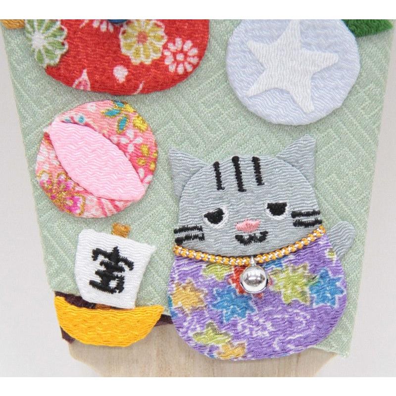 羽子板 ケース入り 押絵羽子板「ネコと朝顔」 8号 hg8-1021 アクリル
