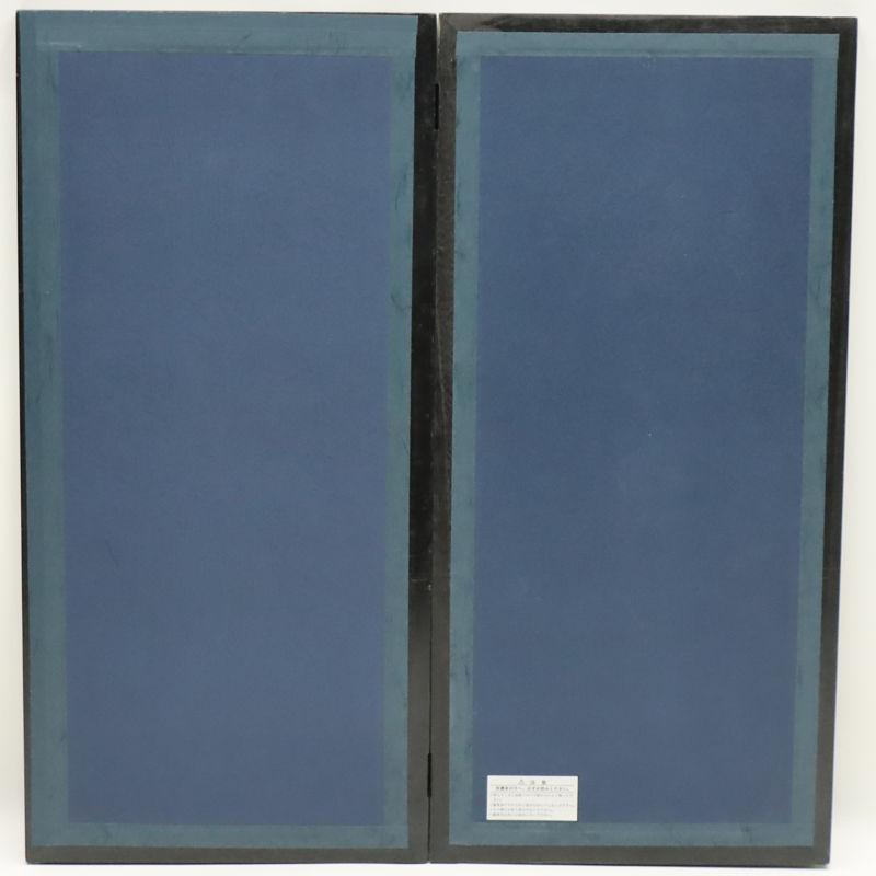 アウトレット品 屏風 単品 25号 二曲屏風 時代塗 山水 24a-ya-0012