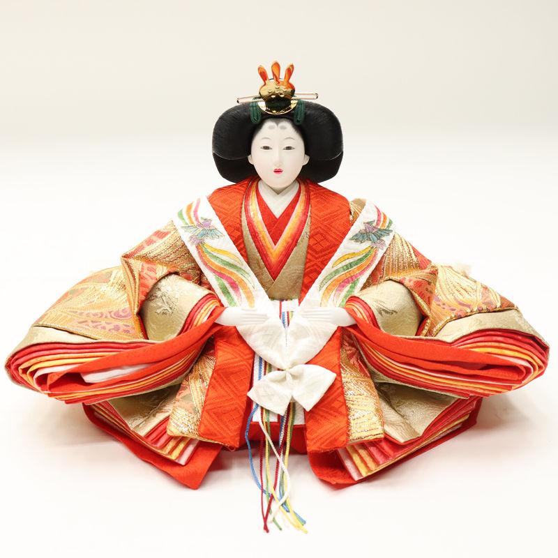 アウトレット品 雛人形 親王単品 人形のみ 十番親王 金茶 赤毛せん