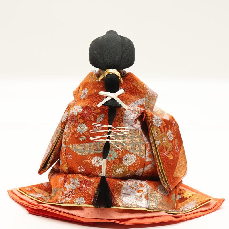 アウトレット品 雛人形 三人官女単品 人形のみ 高さ26cm 菊桜（朱