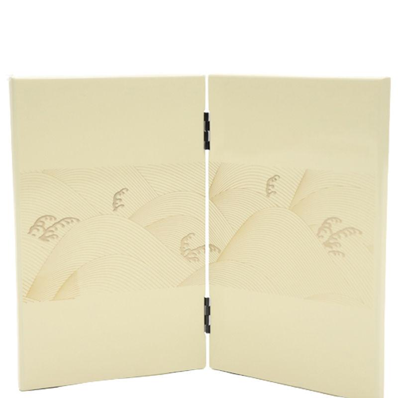 アウトレット品 屏風 単品 21cm 青海波 二曲屏風 アイボリー 24a-ya 