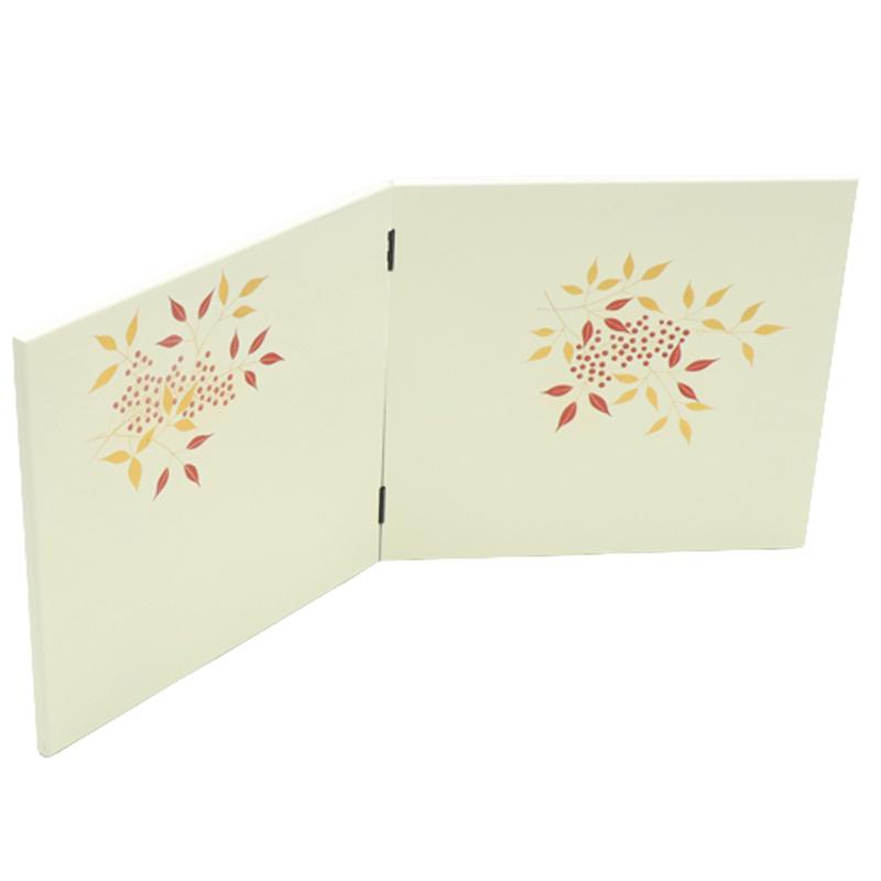 アウトレット品 屏風 単品 27cm 南天G 二曲屏風 アイボリー 24a
