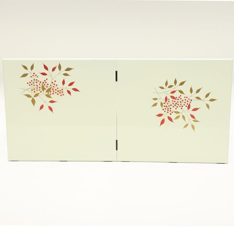 アウトレット品 屏風 単品 27cm 南天G 二曲屏風 アイボリー 24a