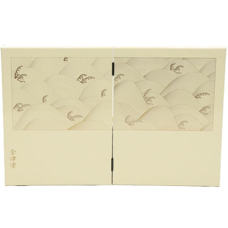 アウトレット品 屏風 単品 29cm 帯青海波 二曲屏風 アイボリー 24a-ya 