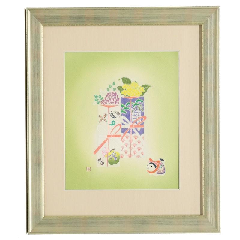 アウトレット品 額絵 桃の節句 江戸友禅 花雛 24a-ya-0324 : さくら