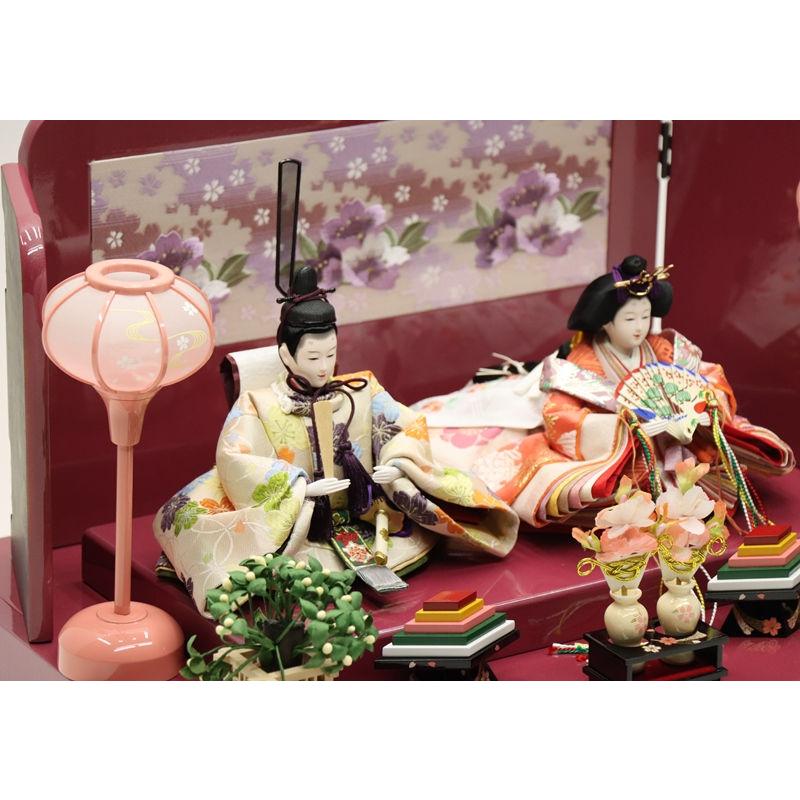 アウトレット品 雛人形 親王 収納飾り 8号 金駒桜 ぶろうパール