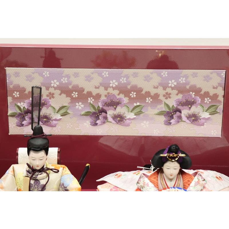 アウトレット品 雛人形 親王 収納飾り 8号 金駒桜 ぶろうパール