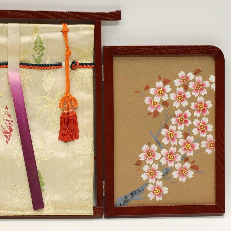 アウトレット品 屏風 単品 13号 几帳 三曲屏風 赤 24a-ya-0500の画像