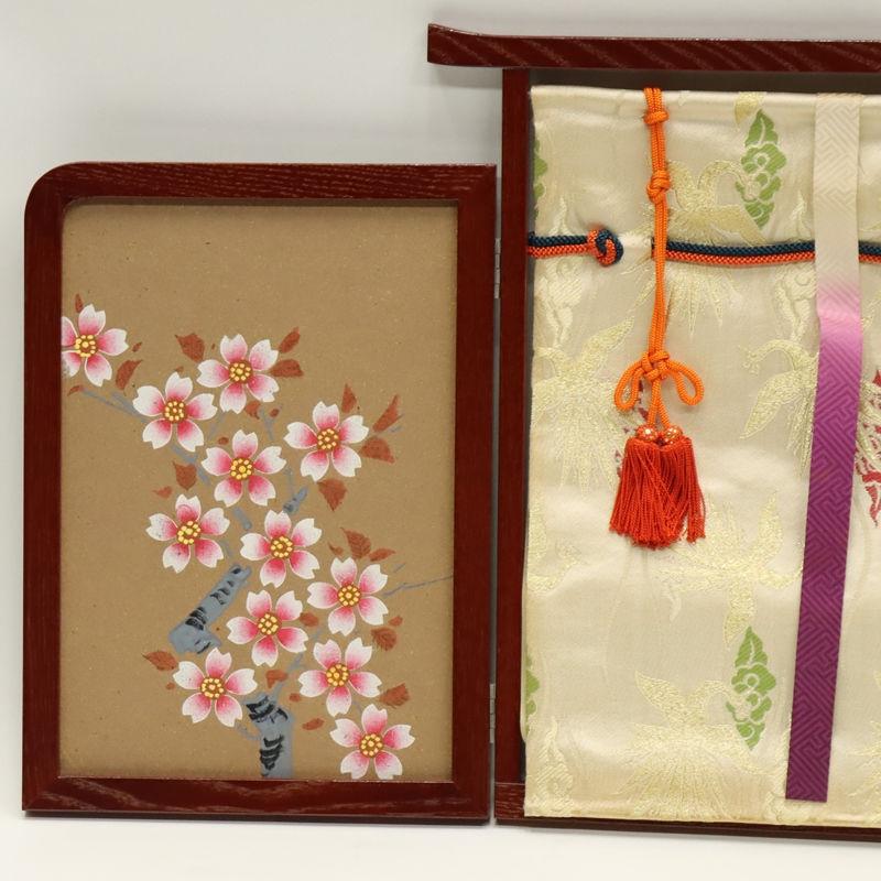 アウトレット品 屏風 単品 13号 几帳 三曲屏風 赤 24a-ya-0500の画像