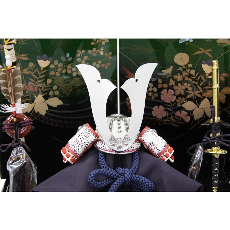 五月人形 兜 収納飾り 1/4（245to0108）加藤良 ym1124n（gk168b/yb1074