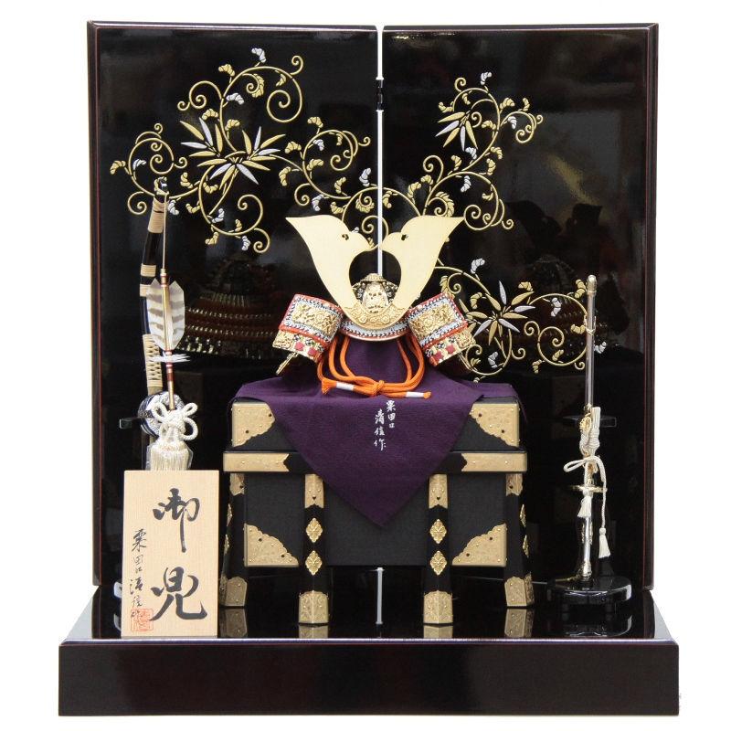 五月人形 兜 平飾り 12号（245to0481）粟田口清信 ym1084（gk15/yb1018