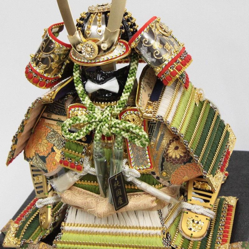 五月人形　鎧 五月人形】7号 永遠奉納大鎧 青緑中ベージュ威-DEEPSEA- 鎧飾り