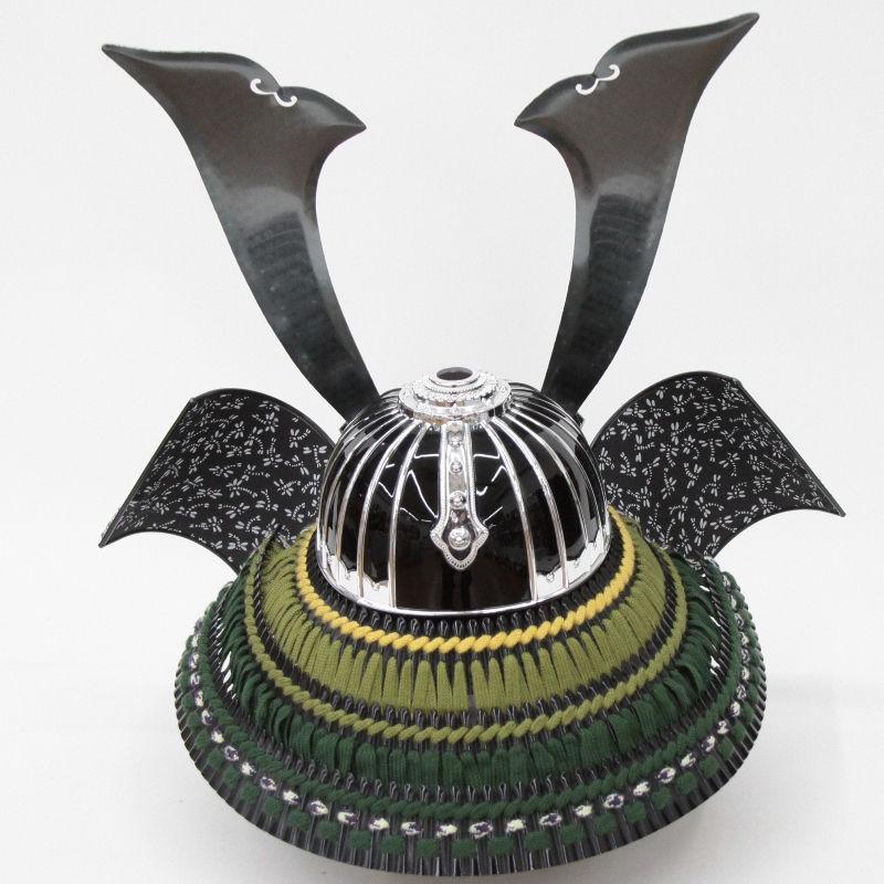 五月人、兜 五月人形 着用兜 収納飾り 25号（245to0838）ブロンズ松葉鍬形 ym1201n