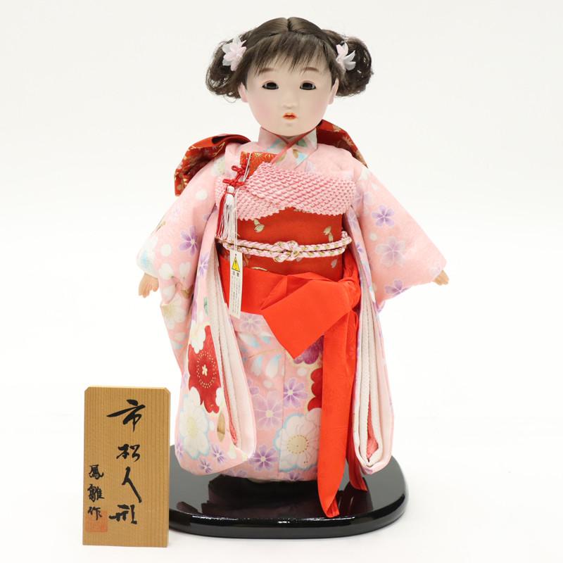 アウトレット品 雛人形 市松人形 11号 桃 友禅 25a-ya-0067 【公式通販】
