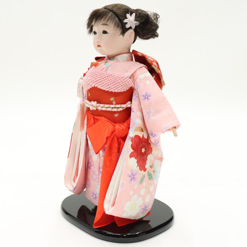 アウトレット品 雛人形 市松人形 11号 桃 友禅 25a-ya-0067 【公式通販】