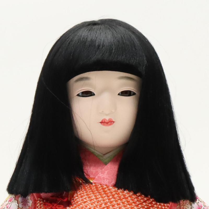アウトレット品 雛人形 市松人形 13号 金彩 ピンク 25a-ya-0068