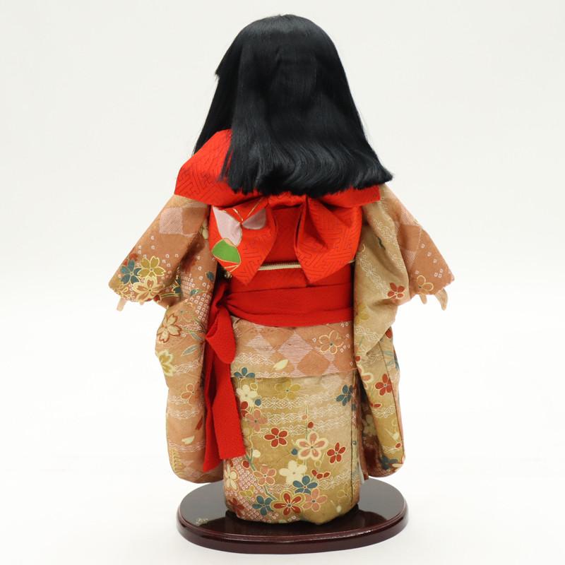 アウトレット品 雛人形 市松人形 13号 金彩 雪輪四季花 25a-ya-0071