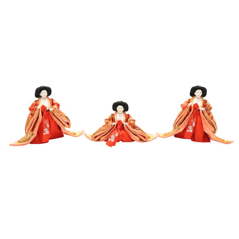 アウトレット品 雛人形 人形単品 三五 三人官女 金襴 3人 25a-ya