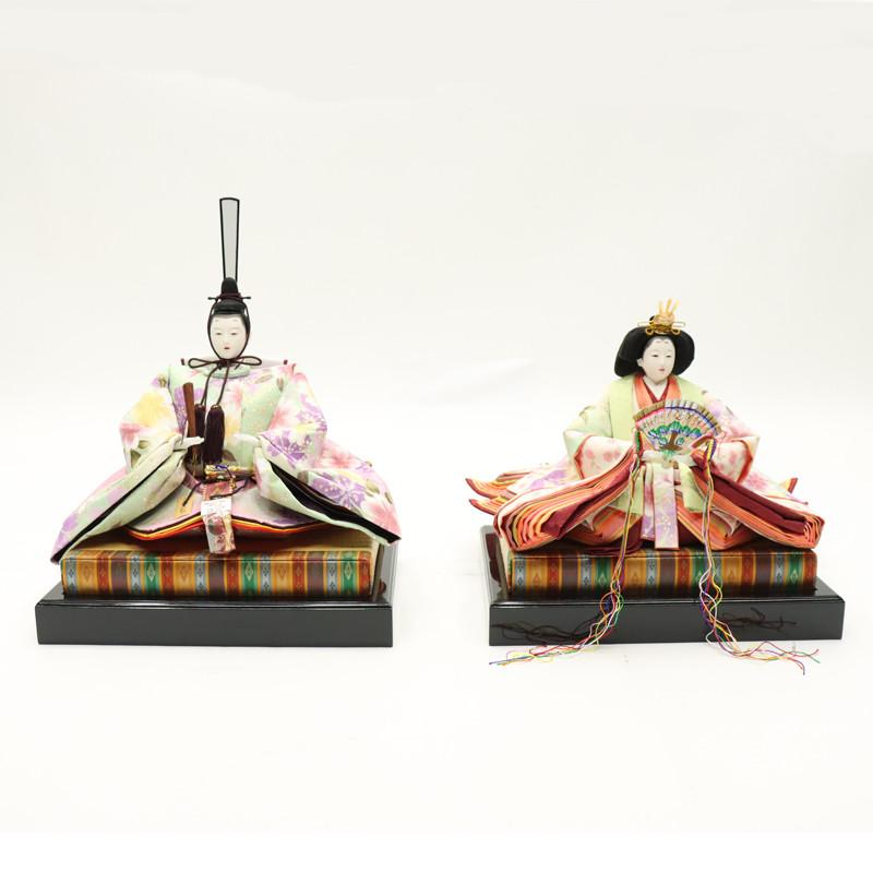 アウトレット品 雛人形 人形単品 九番 親王 友禅 玉台付 2人 25a-ya-0175の画像
