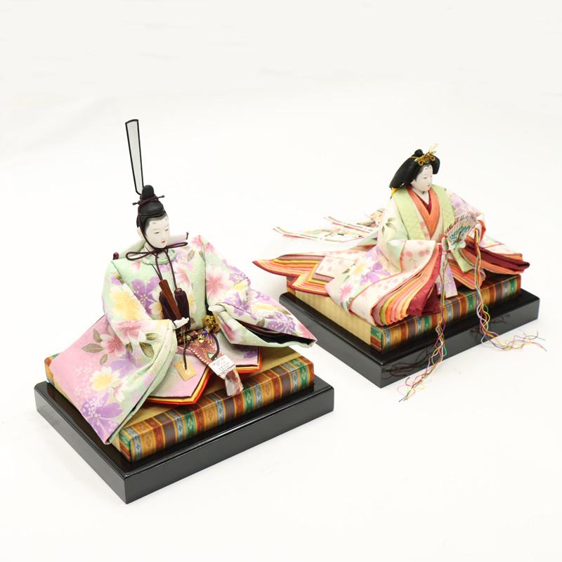 アウトレット品 雛人形 人形単品 九番 親王 友禅 玉台付 2人 25a-ya-0175の画像