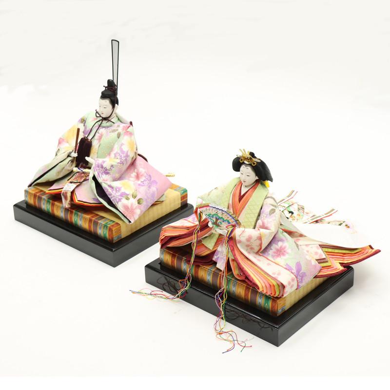 アウトレット品 雛人形 人形単品 九番 親王 友禅 玉台付 2人 25a-ya-0175の画像