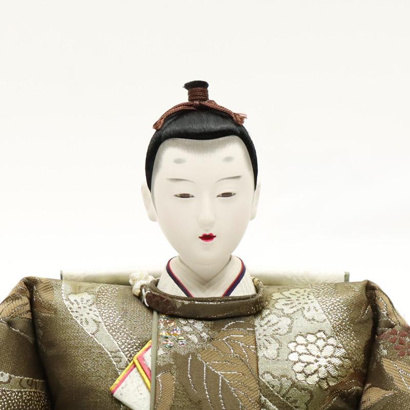 アウトレット品 雛人形 人形単品 九番 親王 金襴ゴールド 玉台付 2人