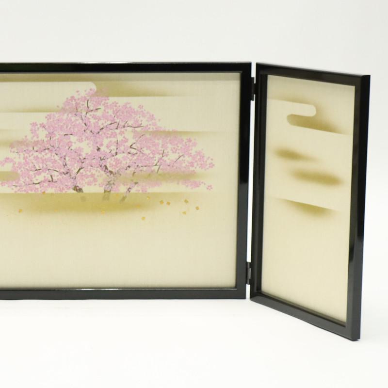 アウトレット品 インテリア 屏風単品 13号 桜寿 三曲屏風 25a-ya-0238