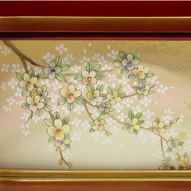 アウトレット品 雛人形 台屏風セット 35×3 三段飾り台 幸 赤塗金彩 三