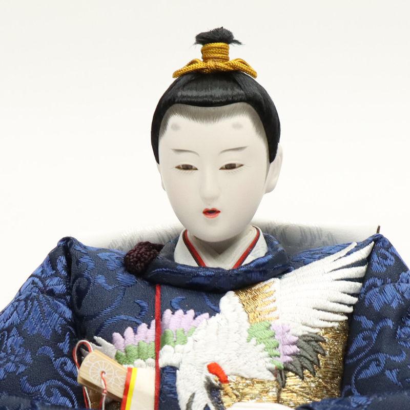 アウトレット品 雛人形 人形単品 京十番 親王 鶴刺繍 玉台付付 25a-ya