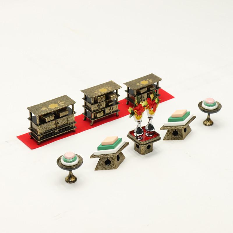 アウトレット品 雛人形 道具単品 25号 雛道具6点セット 三棚6品セット