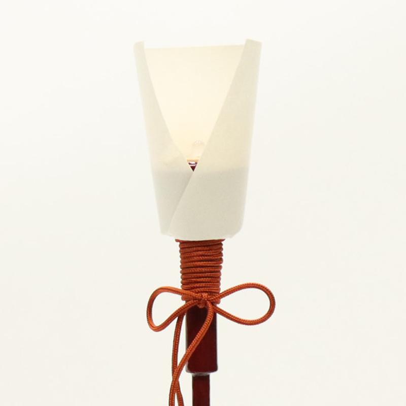 アウトレット品 雛人形 道具単品 27cm 雪洞 琥珀塗木製 燭台（油灯