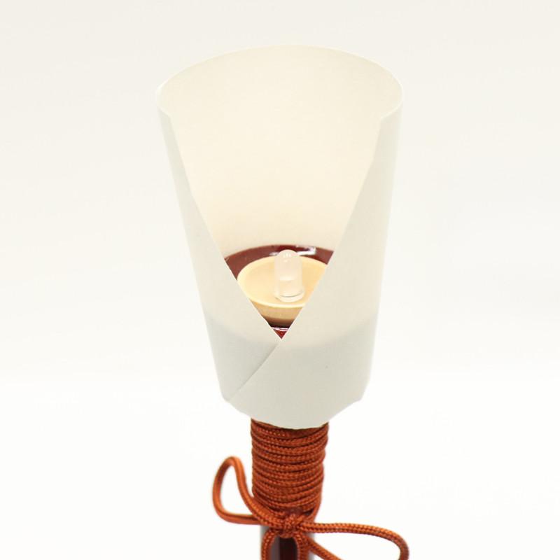 アウトレット品 雛人形 道具単品 27cm 雪洞 琥珀塗木製 燭台（油灯