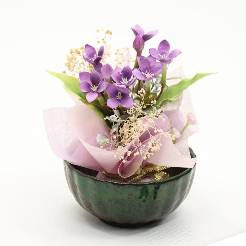 アウトレット品 雛人形 道具単品 12cm 桜橘 お椀に紫花 フラワー