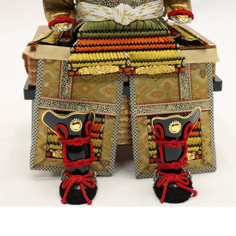五月人形 武士鎧　武蔵朔太郎作 飛鳥 5号 金茶 裾濃　美品モダンな兜 豪華屏風 アウトレット品 五月人形 鎧単品 5号 朔太郎 櫃付き 25a-ya-0662