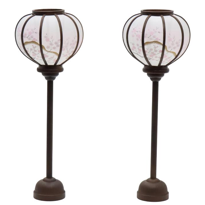 御雛雪洞 アウトレット品 雛人形 雪洞単品 高さ40.5cm 焦げ茶塗り木製 : さくら