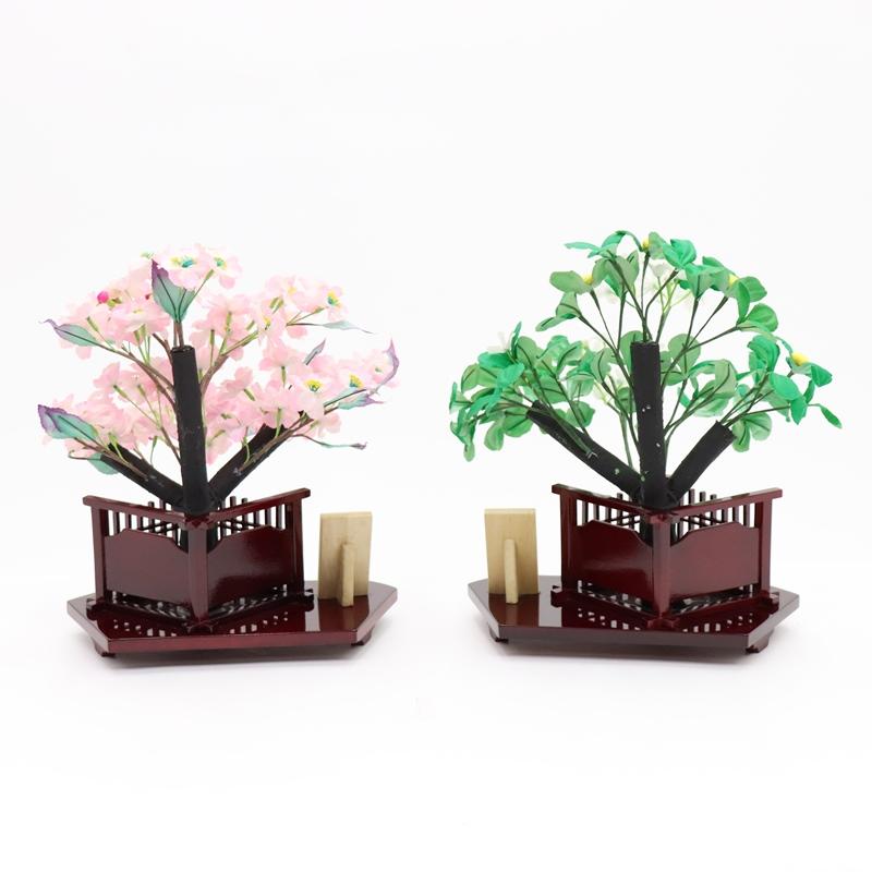 アウトレット品 雛人形 桜橘単品 御所桜NO.1 ワイン塗り台 26a-ya-0469
