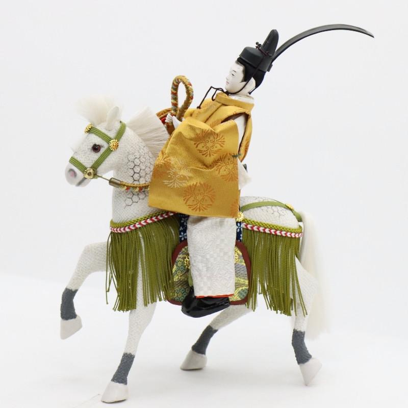 アウトレット品 五月人形 その他人形単品 馬上武官 白馬/黄着物 26a-ya