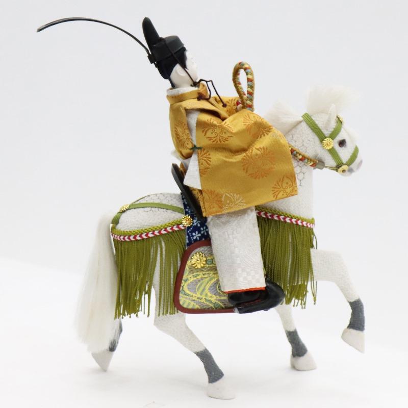 アウトレット品 五月人形 その他人形単品 馬上武官 白馬/黄着物 26a-ya