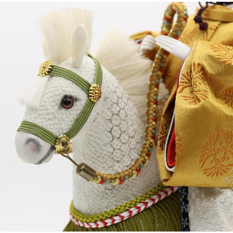 アウトレット品 五月人形 その他人形単品 馬上武官 白馬/黄着物 26a-ya