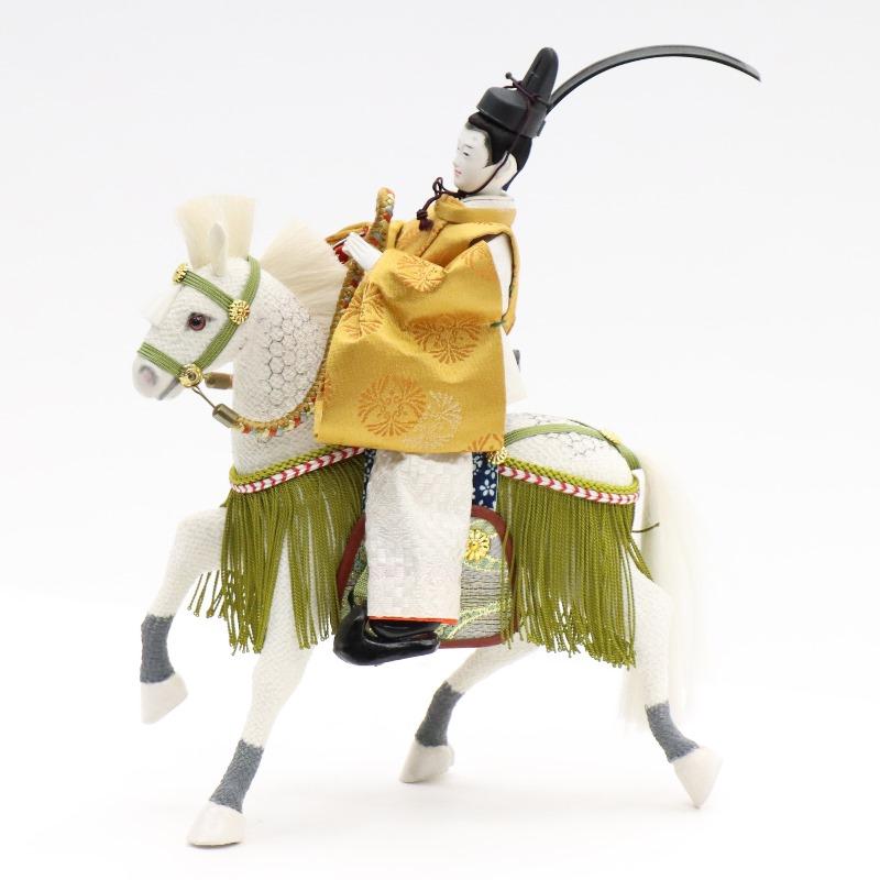 アウトレット品 五月人形 その他人形単品 馬上武官 白馬/黄着物 26a-ya