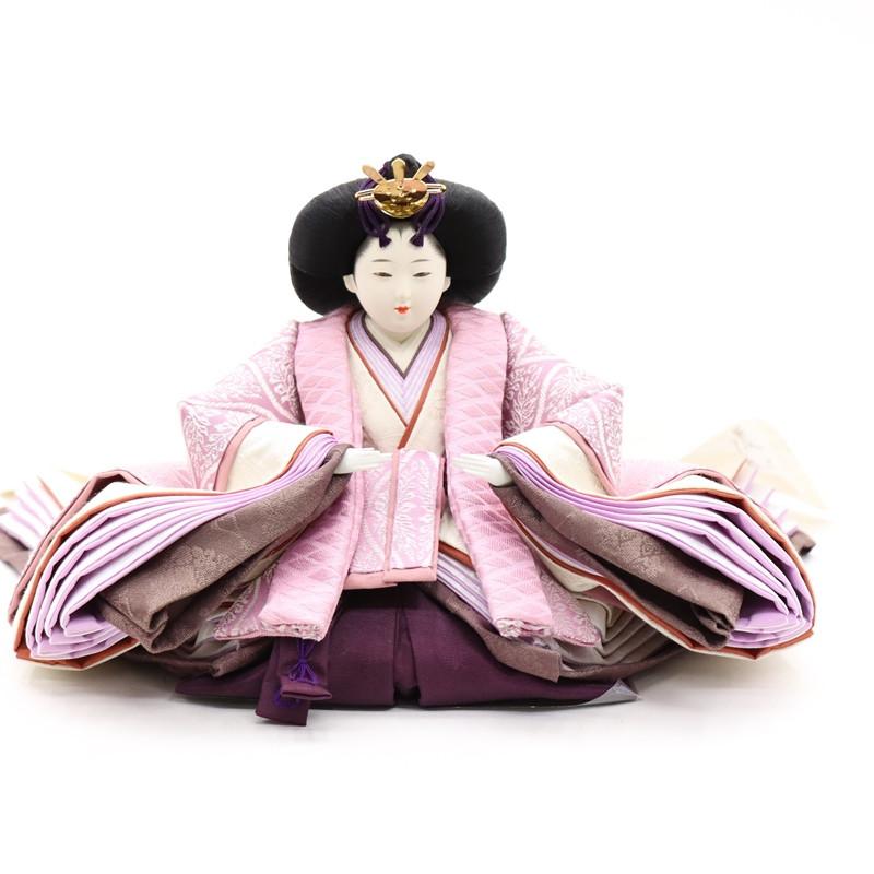 10番親王（と）オリジナル雛人形 単品 親王 お殿様 お雛様 雛人形 アウトレット品 雛人形 親王単品 葵 京十番 殿：白系/姫：薄紫系衣裳 2